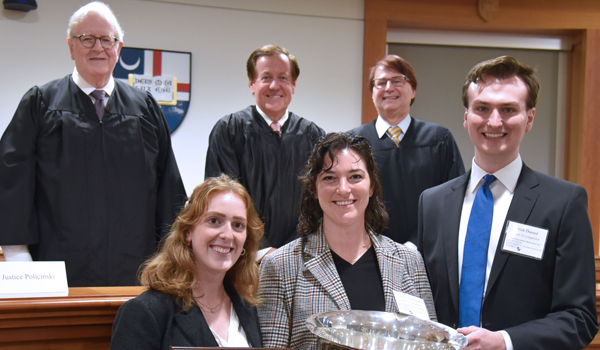 Catholic Law's team with the judges of the final round