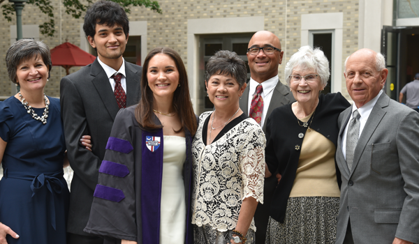 A family after Commencement