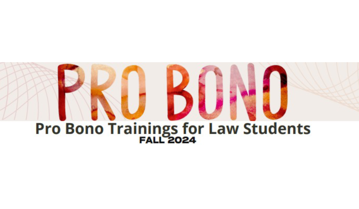 Catholic Law's Fall 2024 Pro Bono Training Sessions for Law Students