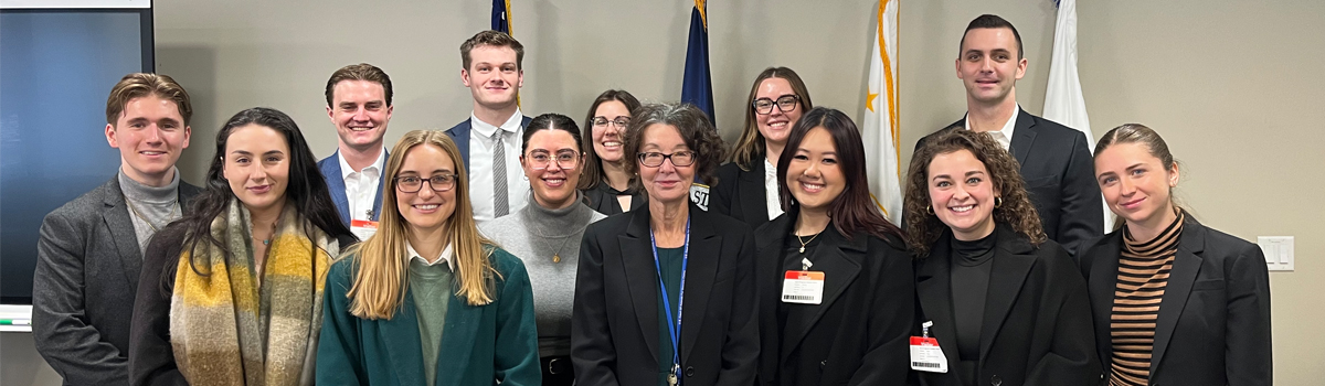 Members of the Military and National Security Law Association with Judge Coral Wong Pietsch ’74