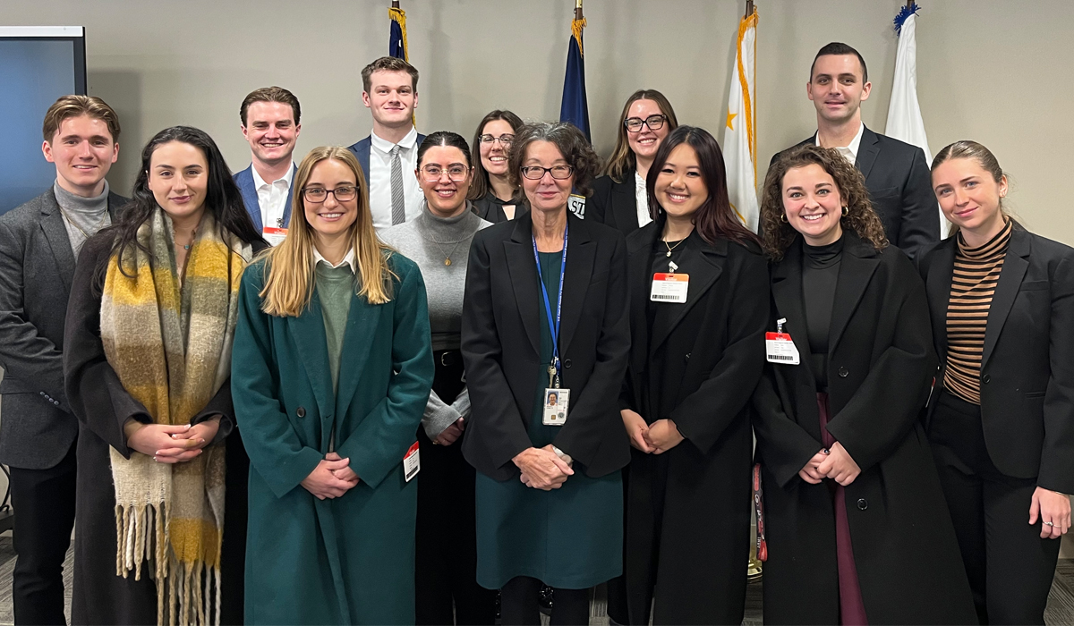 Members of the Military and National Security Law Association with Judge Coral Wong Pietsch ’74