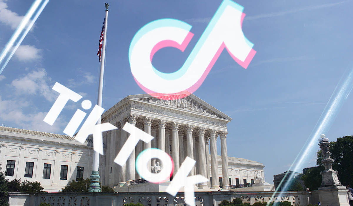 SCOTUS with TikTok logo