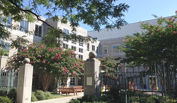 Law school courtyard entrance
