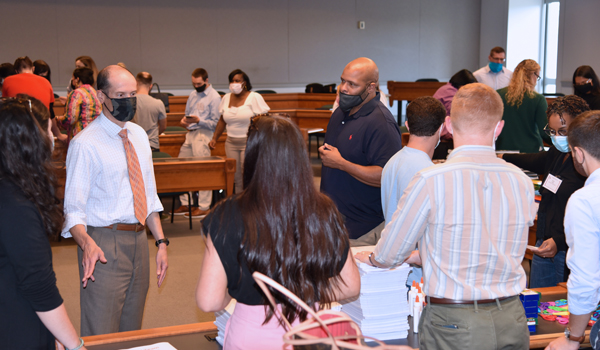 law students packing school supplies