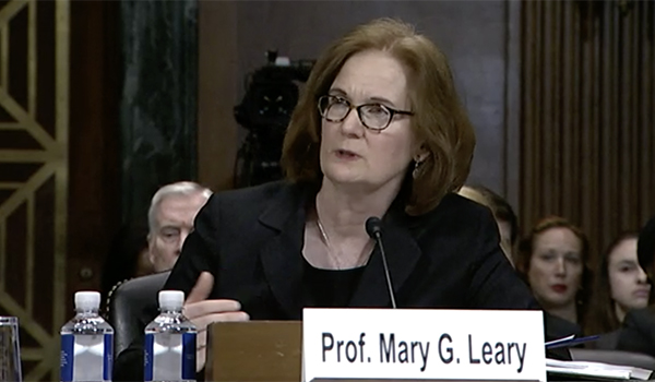 Professor Mary Graw Leary testifying