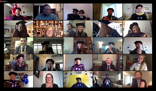 Gallery view of the virtual Degree Conferral Ceremony